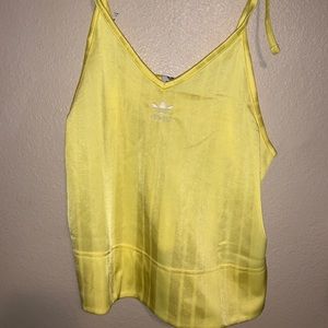 Adidas yellow tie up top